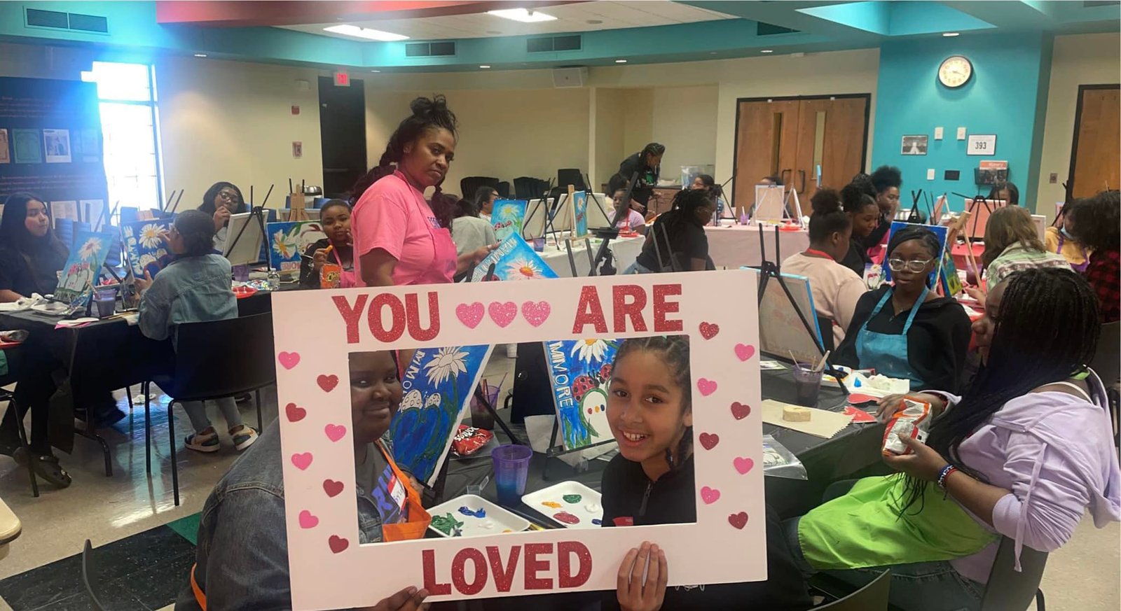 Teens Excelling Beyond Presented Painting With A Purpose through art therapy with Bridget Moran and canvas painting with Keisha Cato